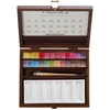 Imagine 3/4 - Set Culori acuarelă  Sennelier - 24x recipient de 1/2 + accesorii, cutie din lemn