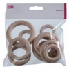 Set inele de bază din lemn de fag, prinzător de vise - 10 buc, 4-5,6-7 cm