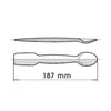 Spatulă de amestecat din porțelan cu lingură de măsurare, 18,7 cm