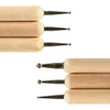 Imagine 2/2 - Set de instrumente pentru gofrare, marcare, punctare hârtie, cu mâner din lemn - cap de 1-3 mm