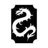 Imagine 1/2 - Șablon de tatuaj, șablon autoadeziv - Dragon 03