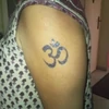 Imagine 4/5 - Șablon de tatuaj, șablon autoadeziv - OM (aum) 01