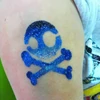 Șablon de tatuaj, șablon autoadeziv - Craniu 01