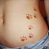 Imagine 3/4 - Șablon de tatuaj, șablon autoadeziv - Lăbuțe mini, 4 modele/coală