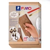 Set plastilină Fimo Soft care se întărește  la coacere, 4x25 g - design lemn, wood design