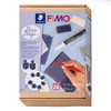 Set plastilină Fimo Soft care se întărește  la coacere, 4x25 g - Design blugi, design denim