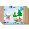 FIMO Air Basic Christmas Set, set plastilină de Crăciun, 500 g cu accesorii