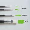 Reeves set pensule, sintetice plate și rotunde albe - 4 buc (1-10)