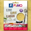 Folie de fum FIMO, 14x14 cm -  auriu, 10 coli