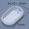 Imagine 1/4 - Formă din silicon pentru rășină sintetică- pandantiv plat, oval