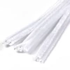 Chenille, 30 cm - alb, 10 buc