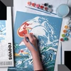 Imagine 3/3 - Reeves set pictură pe numere, 30x40 cm - Delfini