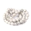 Imagine 2/2 - Perle din minerale  - Howlite, alb, 6 mm, 1 șir