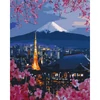 Pictură pe numere, pe pânză întinsă, 40x50 cm - Călătorii în Japonia