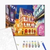 Set de colorat după numere, pe pânză întinsă40x50 cm - Lumini de Crăciun 