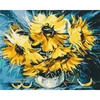 Imagine 1/5 - Set pictură pe numere, pe pânză întinsă, 40x50 cm - Oleg Loburak: Floarea soarelui