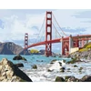 Pictură pe numere, pe pânză întinsă, 40x50 cm - Podul din San Francisco