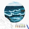 Imagine 3/6 - Set pictură pe numere, pe pânză întinsă, 30 cm - Valurile Oceanului