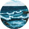 Imagine 1/6 - Set pictură pe numere, pe pânză întinsă, 30 cm - Valurile Oceanului