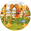 Imagine 1/6 - Set pictură pe numere, pe pânză întinsă, 30 cm - Didevych Kateryna: Cocoși