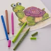 Bruynzeel Fineliner Brush pen marker cu două vârfuri   în set - 72 buc, în cutie metalcă