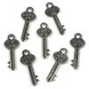 Imagine 1/2 - Charm, ornament metalic, 7 buc - cheie, lacat love