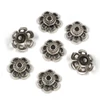 Ornament metalic Charm, 7 buc - capac perlă t 6 dinte, 10 mm