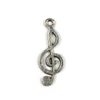 Charm, ornament metalic, 4 buc - cheie de sol