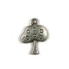 Charm, ornament metalic, 4 buc - măr, 3D