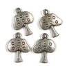 Imagine 1/2 - Charm, ornament metalic, 4 buc - măr, 3D