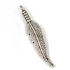 Ornament metalic Charm, 4 buc - pana de pasare
