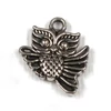 Charm, ornament metalic, 4 buc - bufniță, avion