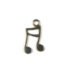 Imagine 2/2 - Charm, ornament metalic, 4 piese - nota, 3D