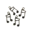 Imagine 1/2 - Charm, ornament metalic, 4 piese - nota, 3D