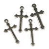 Charm, ornament metalic, 4 buc - cruce