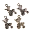 Imagine 1/2 - Charm, ornament metalic, 4 buc - carucior