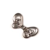 Imagine 2/2 - Charm, ornament metalic, 4 buc - aripi de fluture, ajurata, 3D