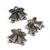 Imagine 1/2 - Charm, ornament metalic, 3 buc - clopot, 3D