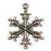 Imagine 2/2 - Ornament metalic Charm, 3 buc - fulg de nea, 3D