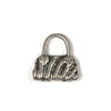 Imagine 2/2 - Charm, ornament metalic, 3 buc - reticul, 3d