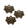 Imagine 1/2 - Charm, ornament metalic, 3 buc - canapea, antic