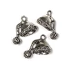 Imagine 1/2 - Charm, ornament metalic, 3 buc - capac, 3D