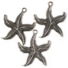 Imagine 1/2 - Ornament metalic Charm, 3 buc - stea de mare