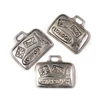 Imagine 1/2 - Ornament metalic Charm, 3 buc - Paris, Londra, 3D