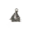 Charm, ornament metalic, 3 buc - barca cu pânze