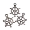 Imagine 1/2 - Charm, ornament metalic, 3 buc - volan, 3D