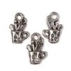 Charm, ornament metalic, 3 buc - cana de arta, 3D