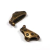 Imagine 1/2 - Ornament metalic Charm, 2 buc - fund de bikini, 3D, antic