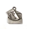 Charm, ornament metalic, 2 piese - scrisoare de dragoste