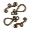 Ornament metalic Charm, 2 perechi - Clip T, curbat, antic